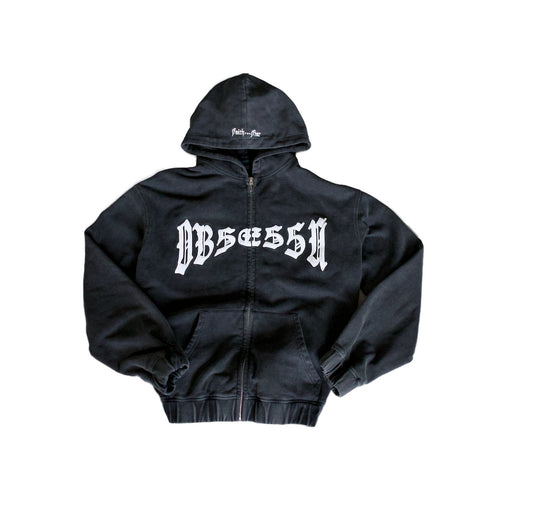 PRVN oversized hoodie washed black - men