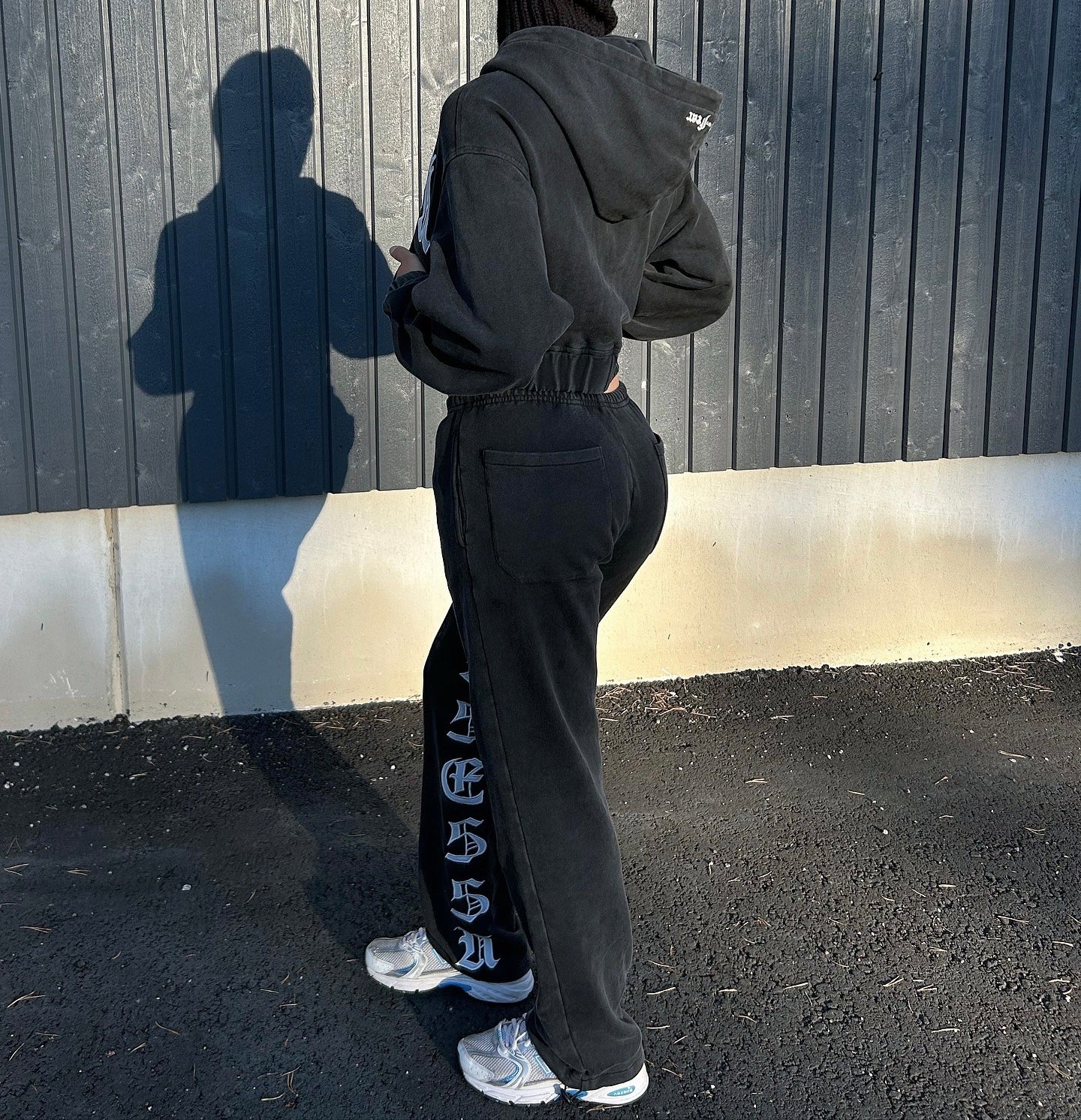 PRVN sweatpants washed black - women